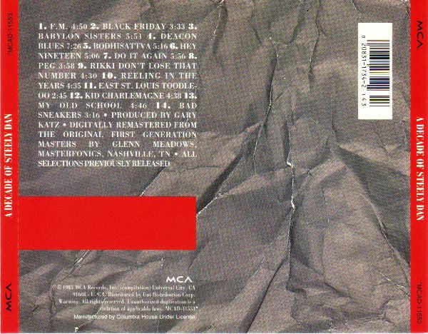 Steely Dan : A Decade Of Steely Dan (CD, Comp, Club, RE)