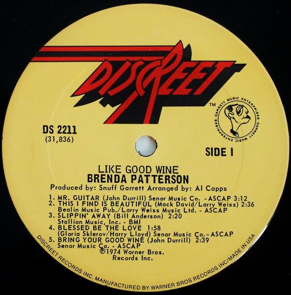 Brenda Patterson : Like Good Wine (LP, Album)
