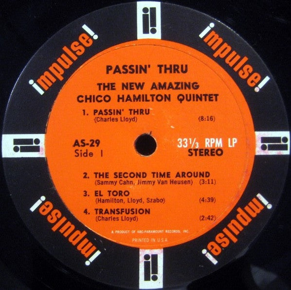 The New Amazing Chico Hamilton Quintet* : Passin' Thru (LP, Album)