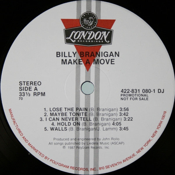 Billy Branigan : Make A Move (LP, Album, Promo, 70 )