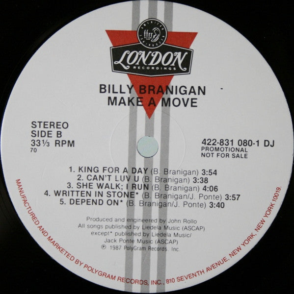Billy Branigan : Make A Move (LP, Album, Promo, 70 )