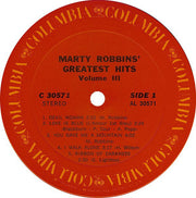 Marty Robbins : Marty Robbins' Greatest Hits Vol. III (LP, Comp, Pit)