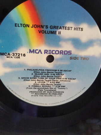 Elton John : Greatest Hits Volume II (LP, Comp, RE)