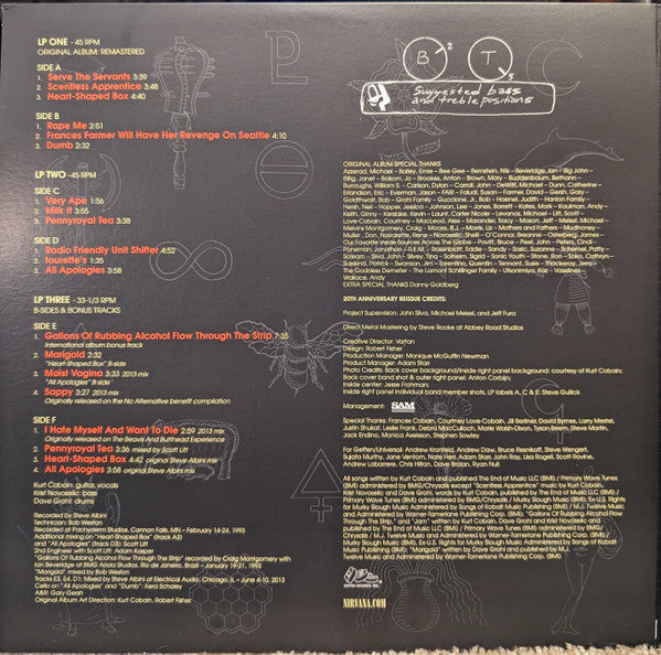Nirvana : In Utero (2x12", Album, RE, RM + LP + 20t)