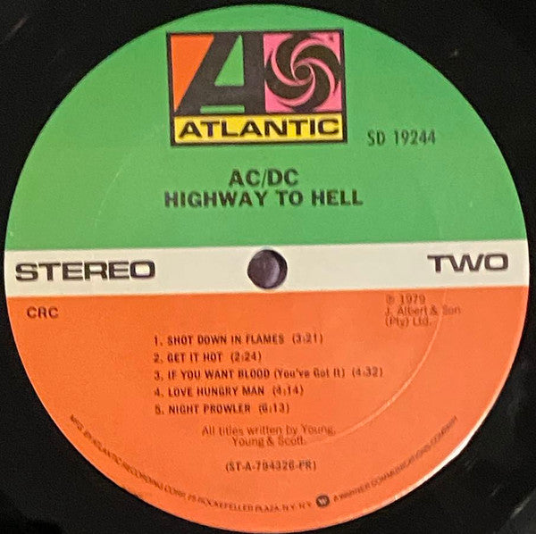 AC/DC : Highway To Hell (LP, Album, Club, CRC)