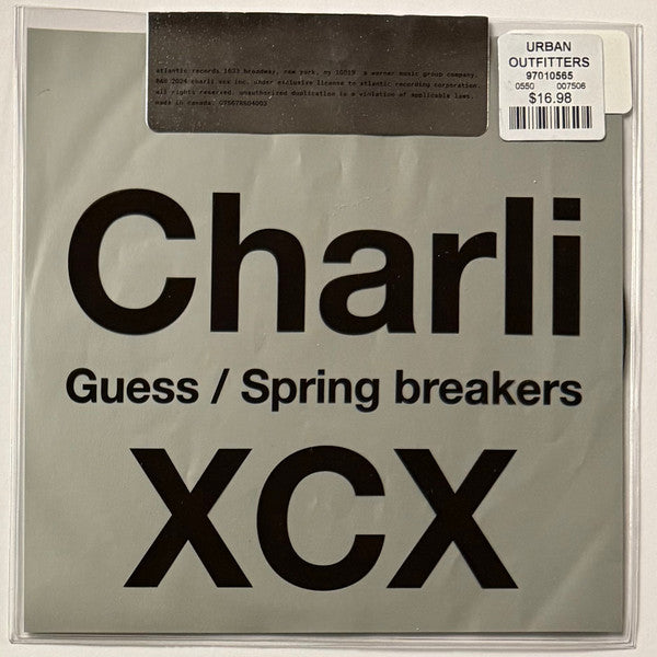 Charli XCX : Guess / Spring Breakers (7", Single, Ltd)
