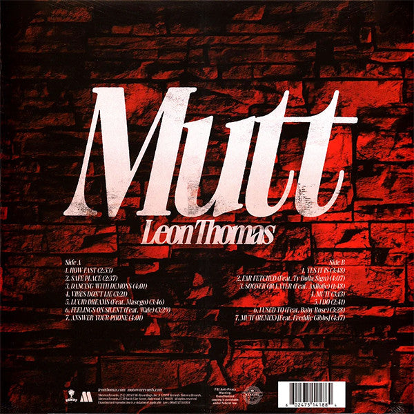 Leon Thomas* : Mutt (LP, Album, Ltd, Bla)