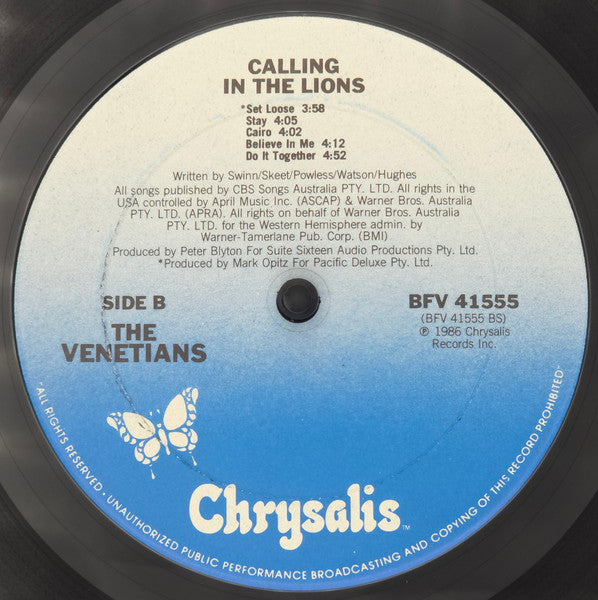 Venetians* : Calling In The Lions (LP, Album, Car)