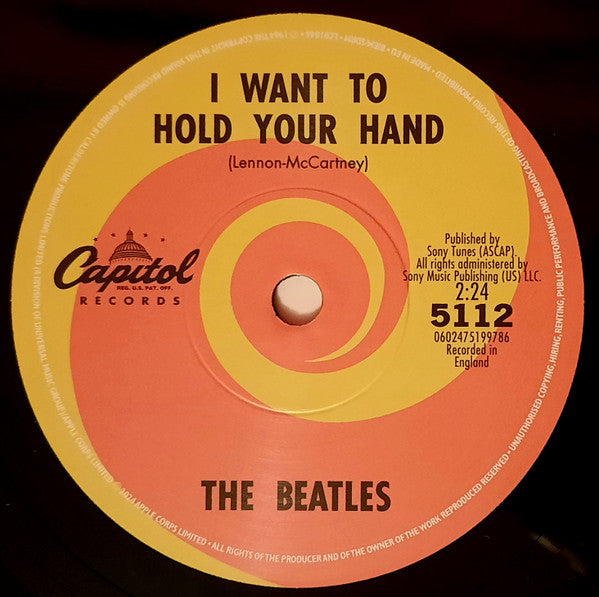 The Beatles : I Want To Hold Your Hand / I Saw Her Standing There (7", RSD, Single, Mono, Ltd, RE)