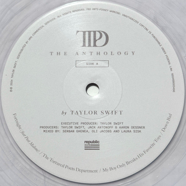 Taylor Swift : The Tortured Poets Department: The Anthology (LP, Cle + LP, Gre + LP, Dar + LP, Gol + Album)