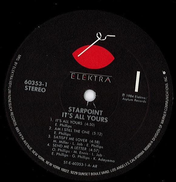 Starpoint : It's All Yours (LP, Album)