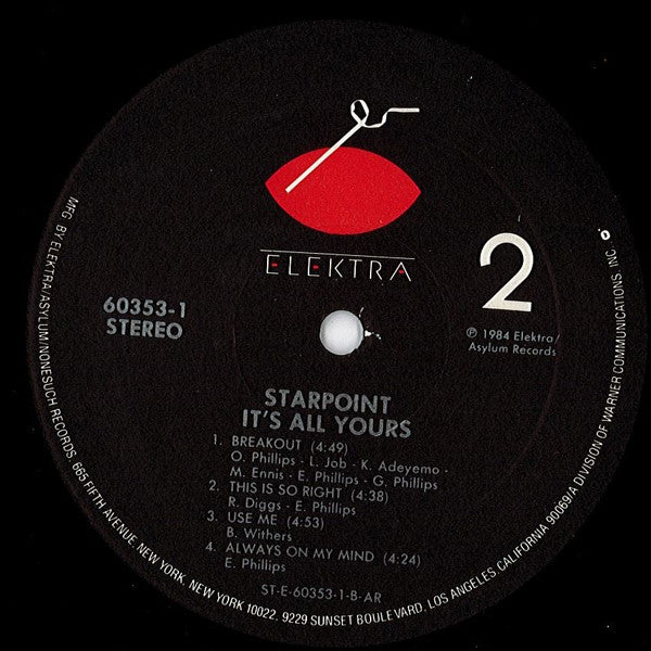 Starpoint : It's All Yours (LP, Album)