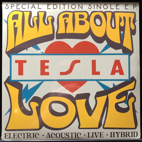 Tesla : All About Love (12", EP, Single, S/Edition, Ora)