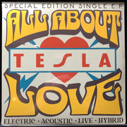 Tesla : All About Love (12", EP, Single, S/Edition, Ora)