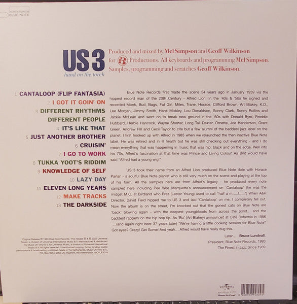 Us3 : Hand On The Torch (LP, Album, RE, 180)