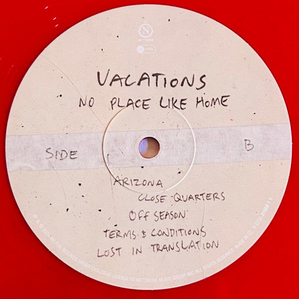 VACATIONS (4) : No Place Like Home (LP, Album, Blo)