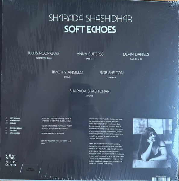 Sharada Shashidhar : Soft Echoes (LP, Album, Ltd, Bla)