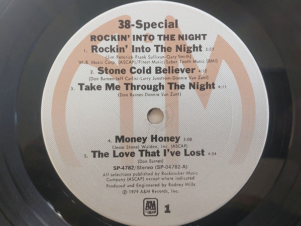 38 Special (2) : Rockin' Into The Night (LP, Album, RP, San)