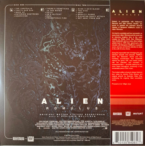 Benjamin Wallfisch : Alien: Romulus (Original Motion Picture Soundtrack)  (2xLP, Album, Ltd, 140)
