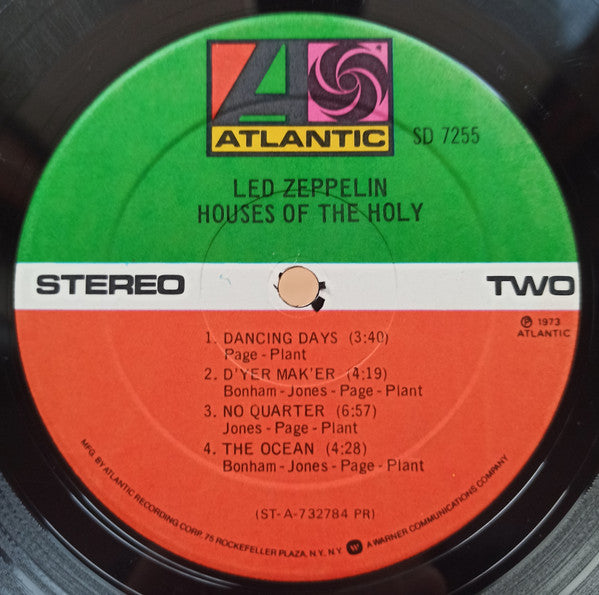 Led Zeppelin : Houses Of The Holy (LP, Album, RE, PR )