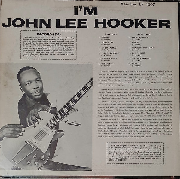 John Lee Hooker : I'm John Lee Hooker (LP, Mono)