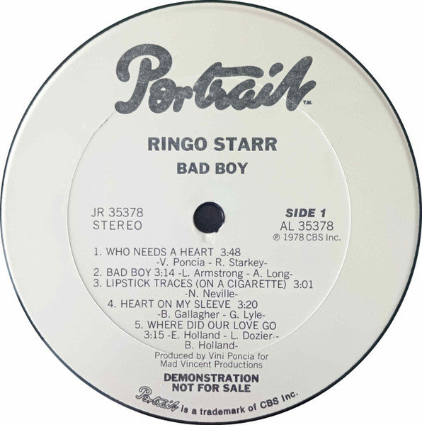 Ringo Starr : Bad Boy (LP, Album, Promo, Ter)