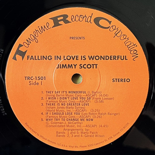 Jimmy Scott : Falling In Love Is Wonderful (LP, Album, RE)