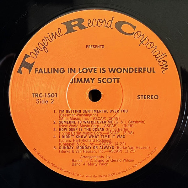 Jimmy Scott : Falling In Love Is Wonderful (LP, Album, RE)