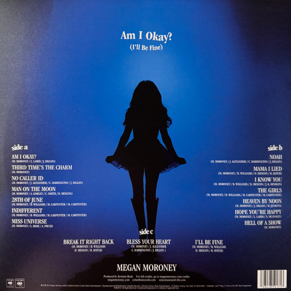 Megan Moroney : Am I Okay? (I’ll Be Fine)  (2xLP, S/Sided, Album, Dlx, Ltd, Blu)