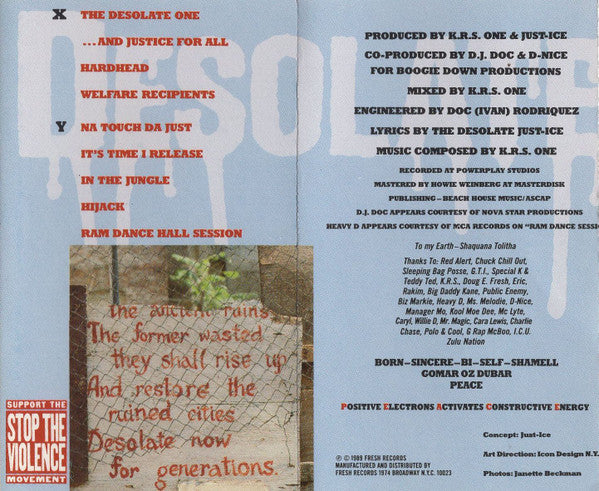 Just-Ice : The Desolate One (Cass, Album)