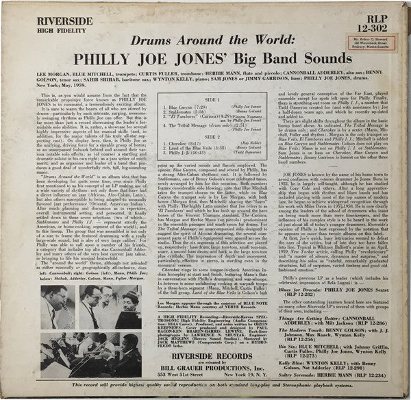 Philly Joe Jones Big Band Sounds : Drums Around The World (LP, Album, Mono)