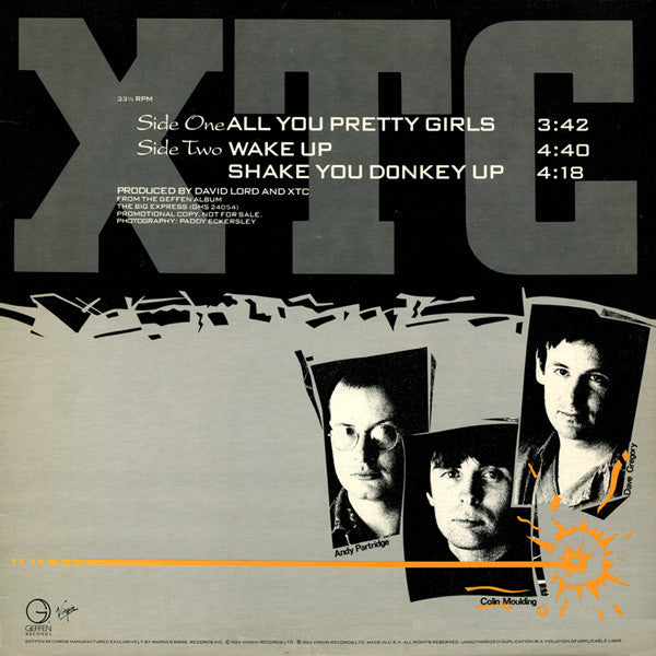 XTC : All You Pretty Girls (12", Promo)
