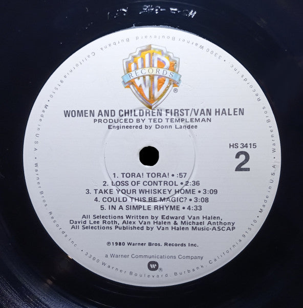 Van Halen : Women And Children First (LP, Album, Win)