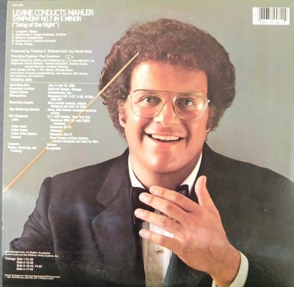 Levine* Conducts Mahler*, Chicago Symphony Orchestra : Symphony No. 7 In E Minor ("Song Of The Night") (2xLP, Album, RE, Gat)