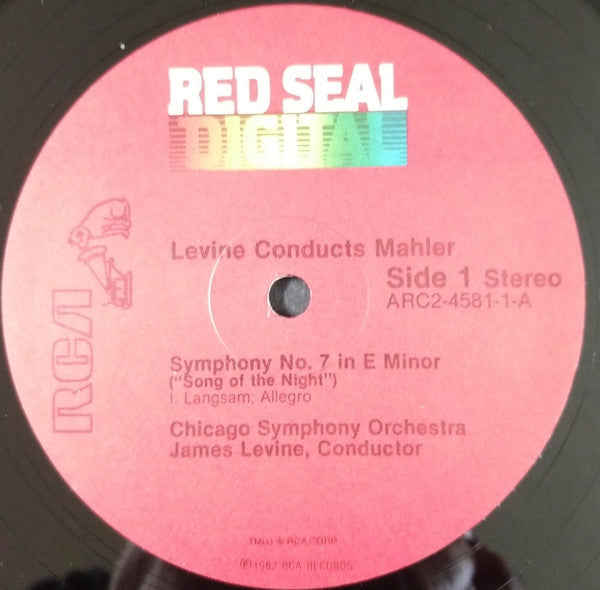 Levine* Conducts Mahler*, Chicago Symphony Orchestra : Symphony No. 7 In E Minor ("Song Of The Night") (2xLP, Album, RE, Gat)