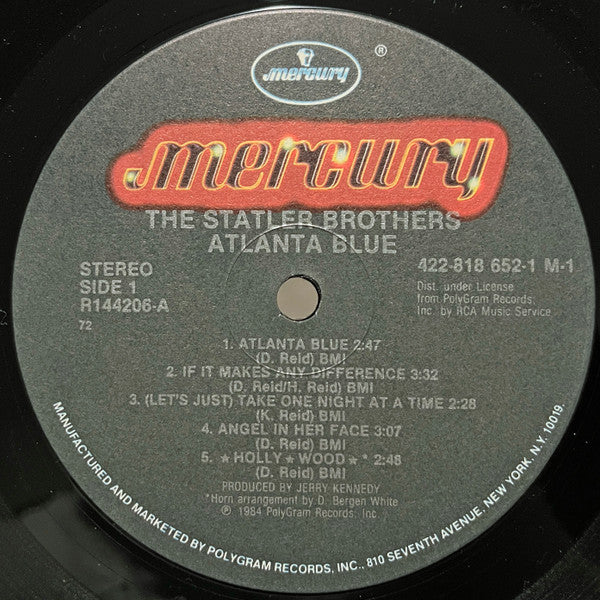 The Statler Brothers : Atlanta Blue (LP, Album, Club, PRC)