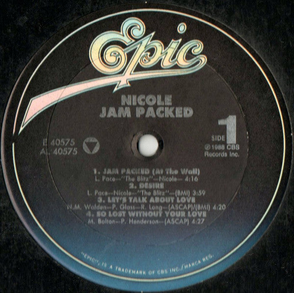 Nicole* : Jam Packed (LP, Album)