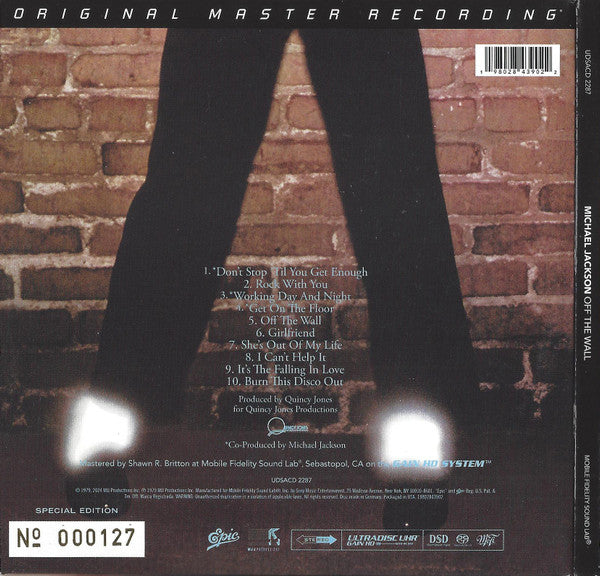 Michael Jackson : Off The Wall (SACD, Hybrid, Album, Num, RE, RM, S/Edition)