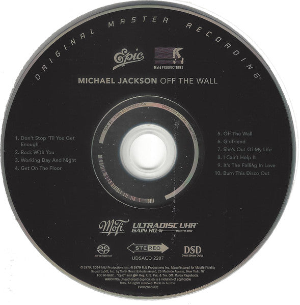 Michael Jackson : Off The Wall (SACD, Hybrid, Album, Num, RE, RM, S/Edition)
