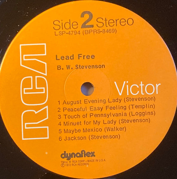 B.W. Stevenson : Lead Free (LP, Album, Ind)