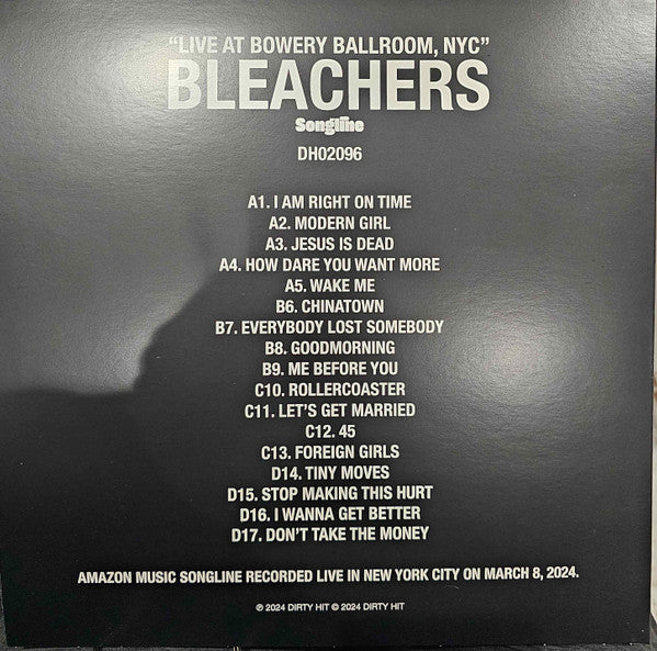 Bleachers : Live At Bowery Ballroom, NYC (Amazon Music Songline) (LP, Album, Bla)