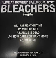 Bleachers : Live At Bowery Ballroom, NYC (Amazon Music Songline) (LP, Album, Bla)