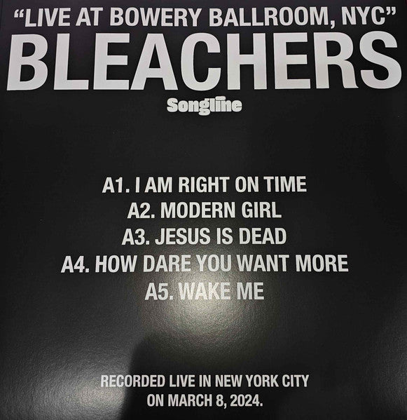 Bleachers : Live At Bowery Ballroom, NYC (Amazon Music Songline) (LP, Album, Bla)