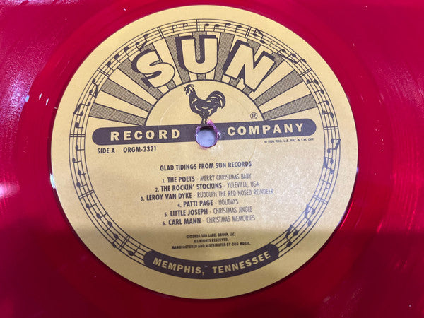 Various : Glad Tidings from Sun Records (LP, Album, Comp, Red)