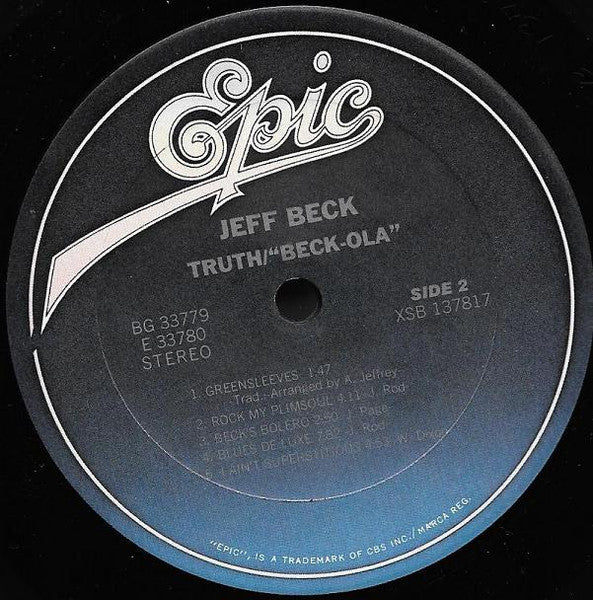 Jeff Beck : Truth/Beck-Ola (2xLP, Comp, RE, Car)