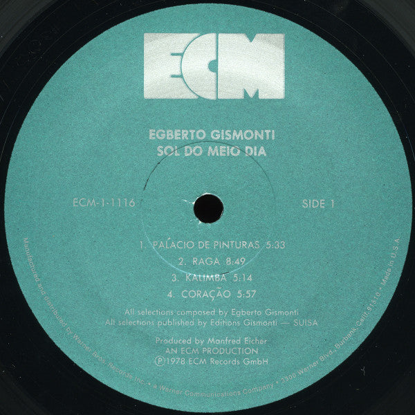 Egberto Gismonti : Sol Do Meio Dia (LP, Album)