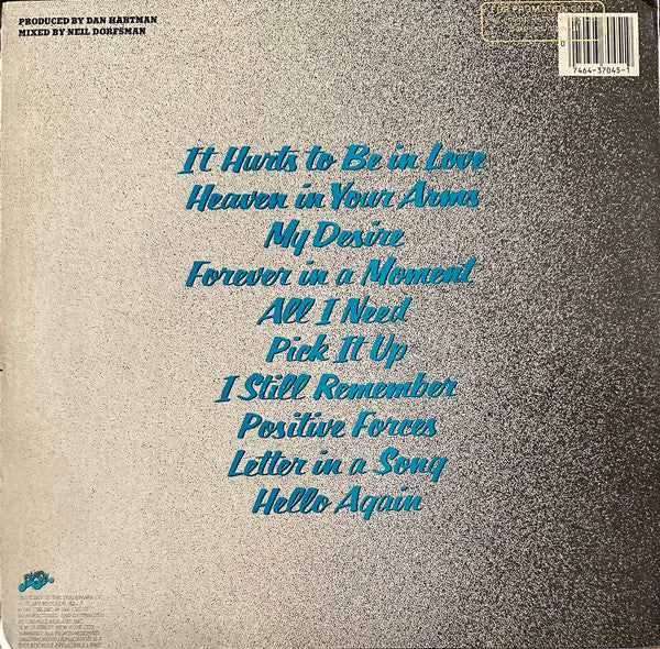 Dan Hartman : It Hurts To Be In Love (LP, Album, Ter)