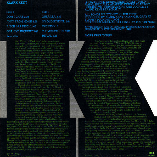 Klark Kent (3) : Klark Kent (10", Album, Gre)