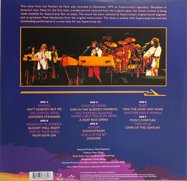 Supertramp : Live In Paris '79 (3xLP, Album)