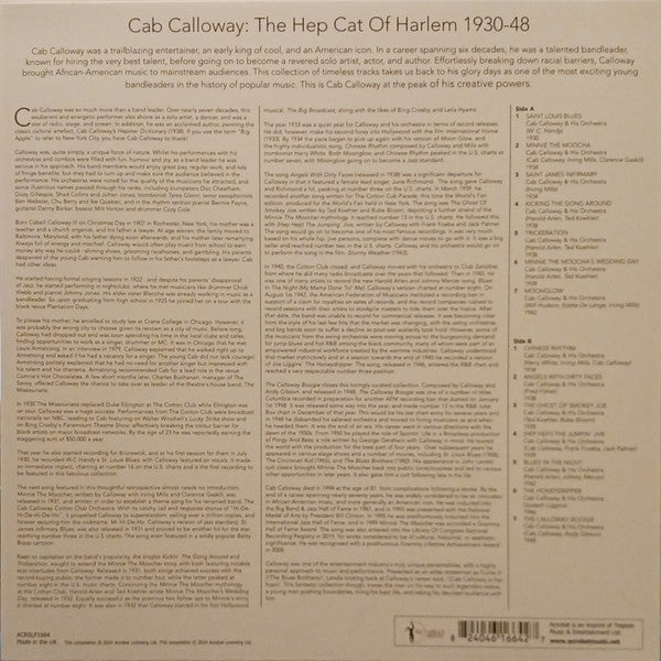 Cab Calloway : The Hep Cat Of Harlem (1930-1948) (LP, Comp, Cle)